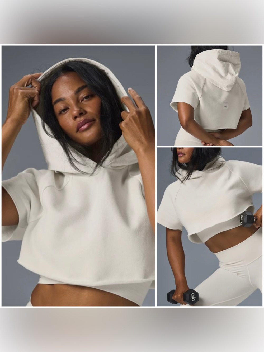 Cropped In The Air Short Sleeve Hoodie